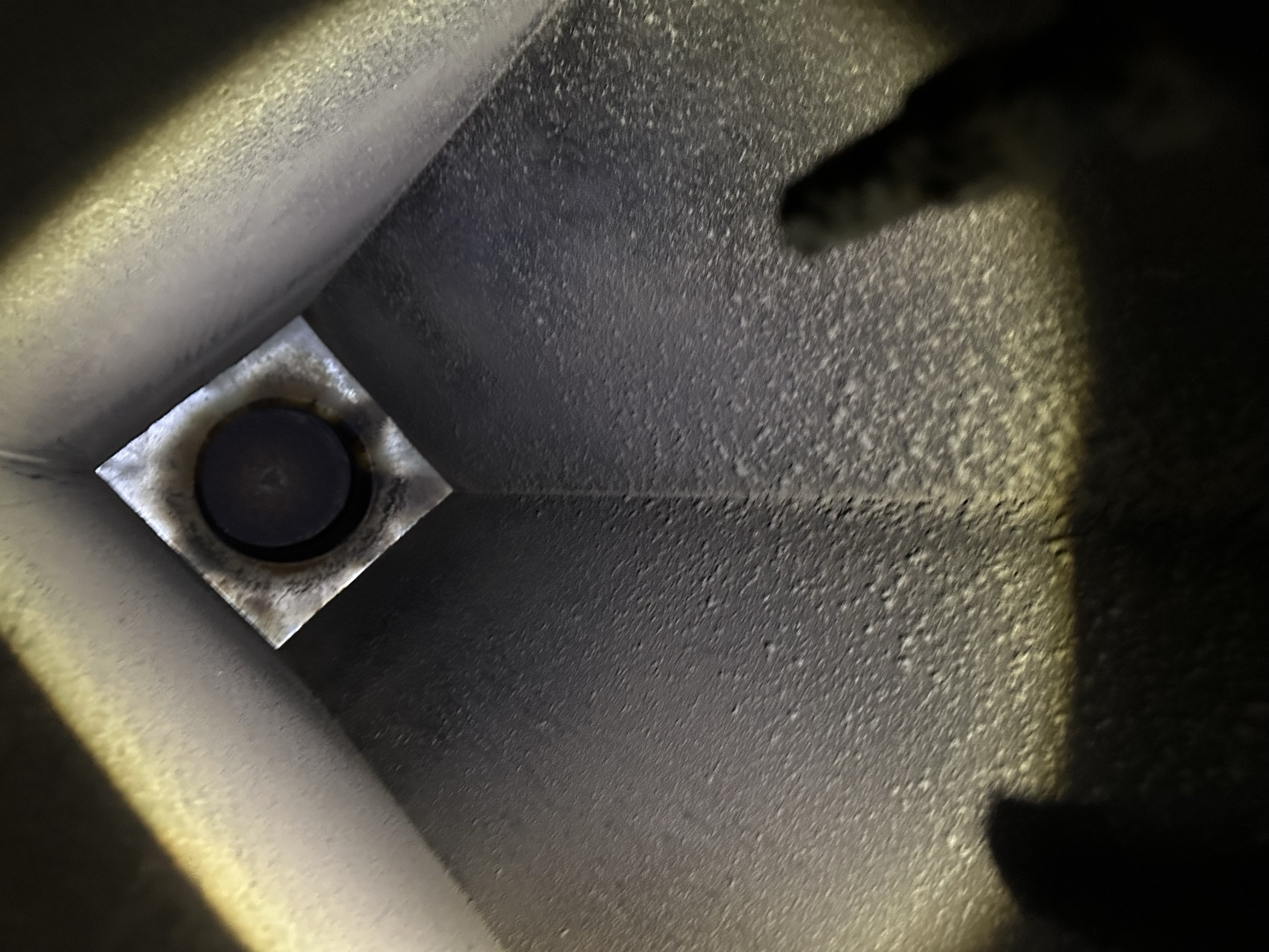 Duct cleaned to bare metal after service