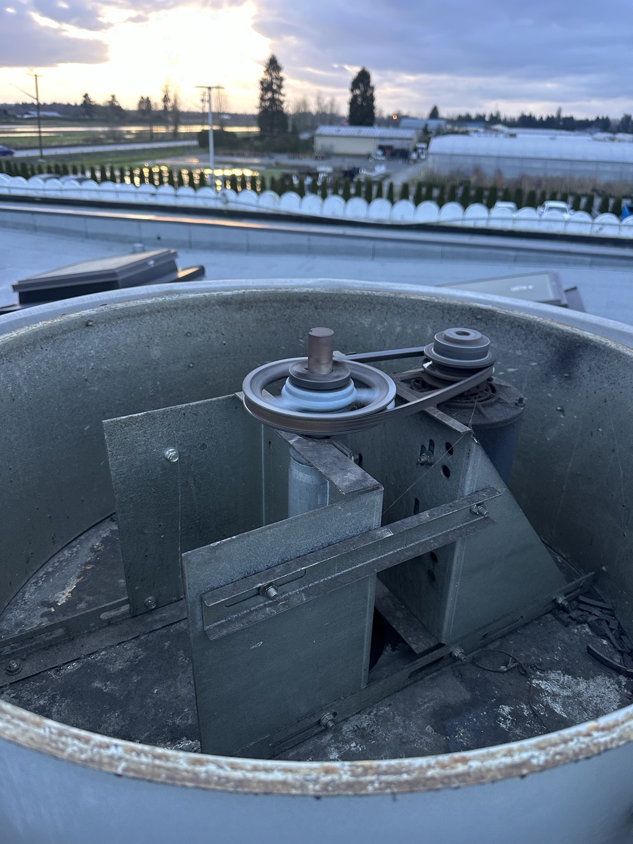 Exhaust fan cleaned to bare metal